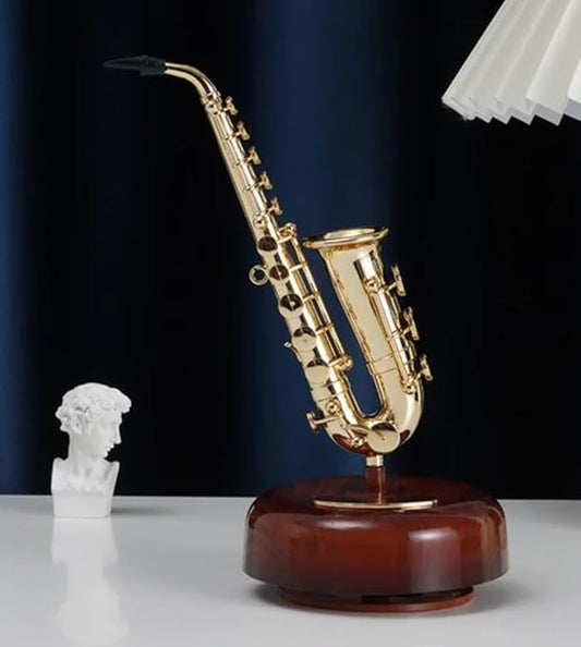 Saxophone - Vintage Phonograph Music Box