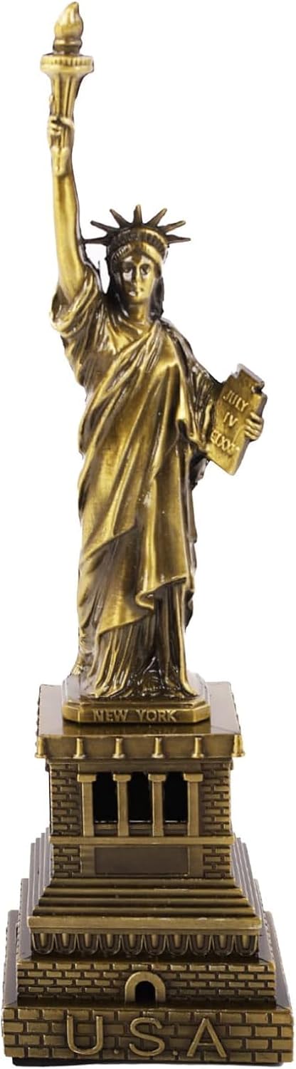 Statue of Liberty Metal Figurine, Desk Decor for Home Office,