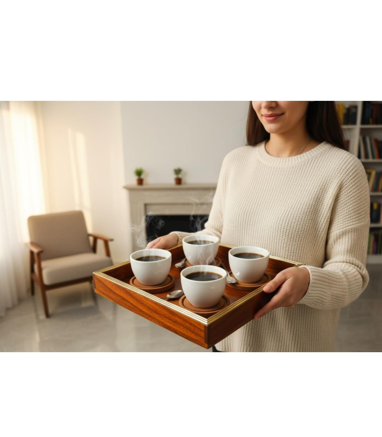 Wooden Tea Cup Trays