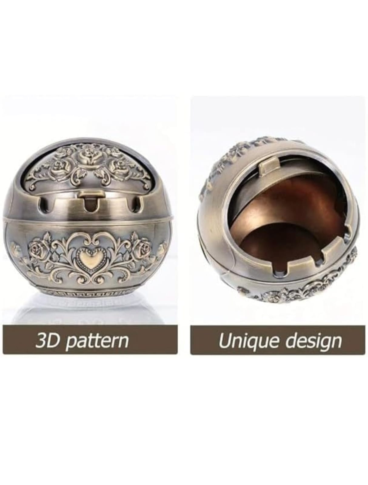 Round Metallic Ash Tray