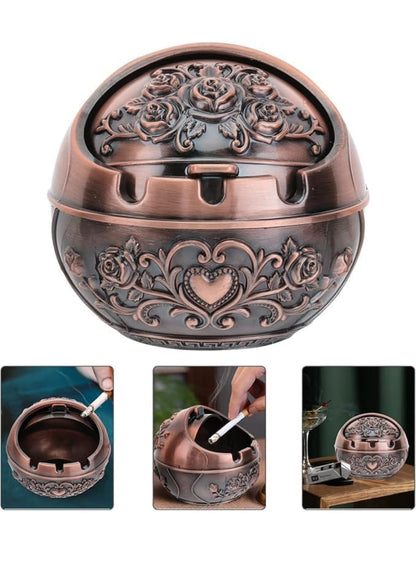 Round Metallic Ash Tray