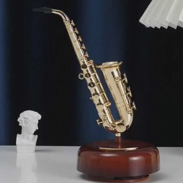 Saxophone - Vintage Phonograph Music Box